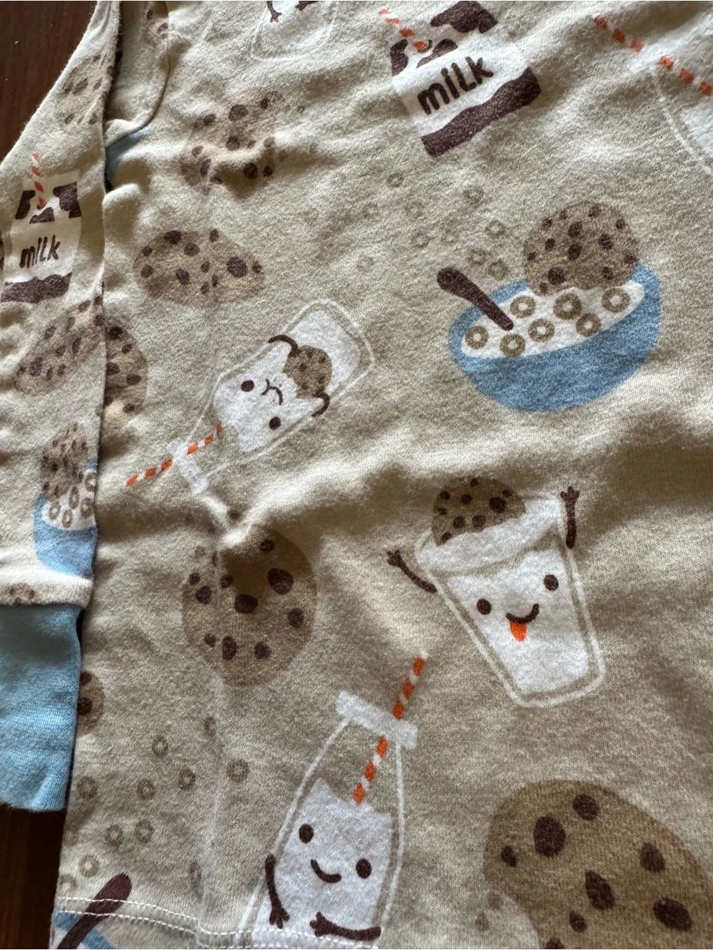 HONEST PJ’s Baby Clothing Milk & Cookies Design Size 3T